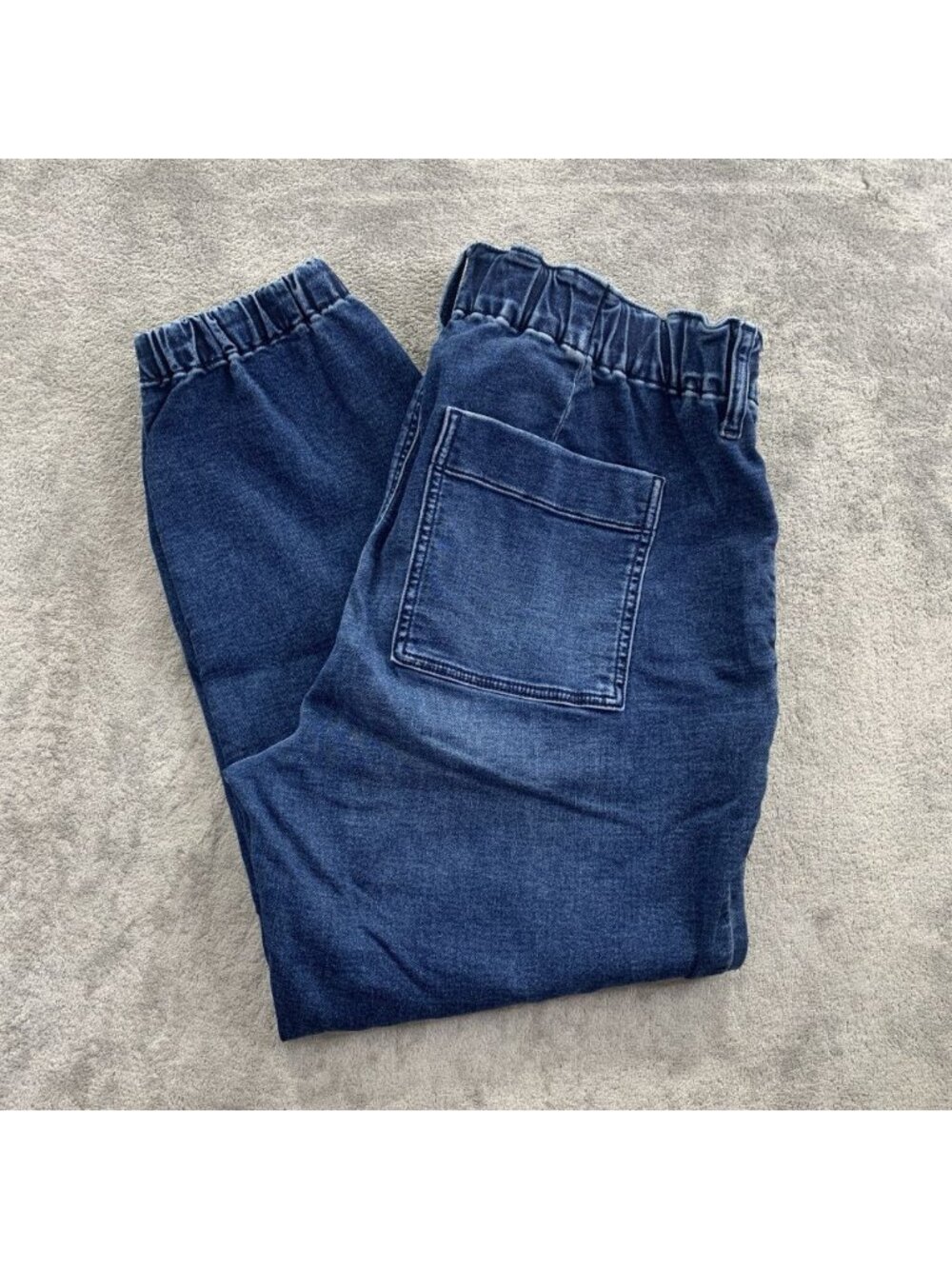 J Crew Utility Jogger Jeans Womens 33 Blue Denim Signature Stretch Tapered Leg